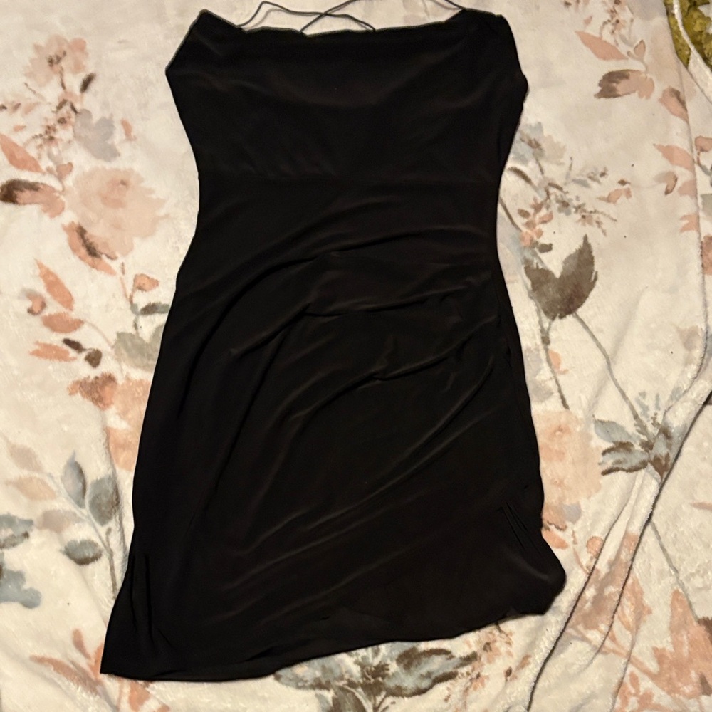 Windsor Sleek Black Mini Dress